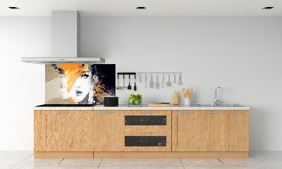 Spatplaat keuken Portret van een vrouw