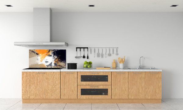 Spatplaat keuken Portret van een vrouw