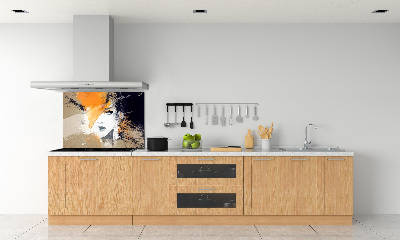Spatplaat keuken Portret van een vrouw