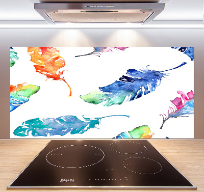 Keuken achterwand Kleurrijke veren