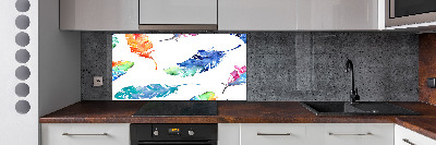 Keuken achterwand Kleurrijke veren