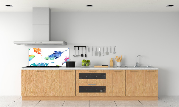 Keuken achterwand Kleurrijke veren