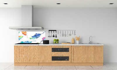 Keuken achterwand Kleurrijke veren