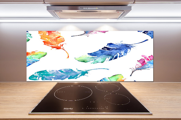 Keuken achterwand Kleurrijke veren