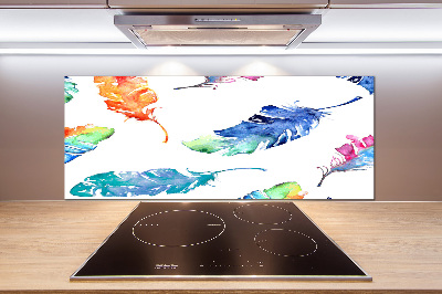Keuken achterwand Kleurrijke veren