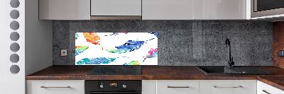 Keuken achterwand Kleurrijke veren
