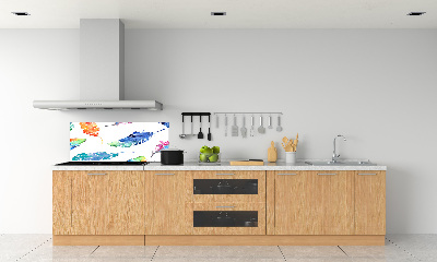 Keuken achterwand Kleurrijke veren