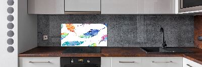 Keuken achterwand Kleurrijke veren