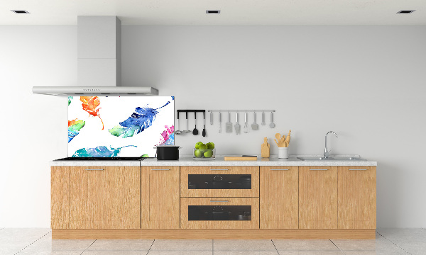 Keuken achterwand Kleurrijke veren