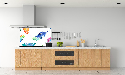 Keuken achterwand Kleurrijke veren