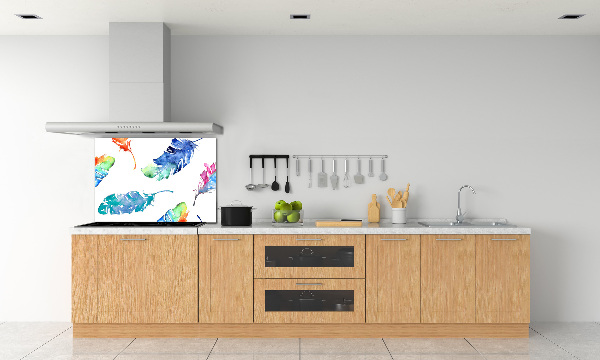 Keuken achterwand Kleurrijke veren