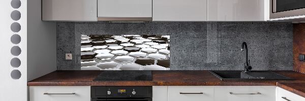 Glazen achterwand keuken 3D-abstractie