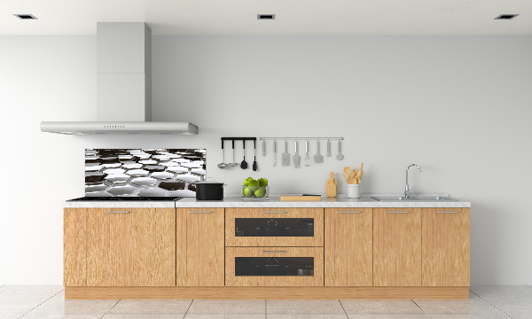 Glazen achterwand keuken 3D-abstractie