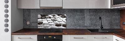 Glazen achterwand keuken 3D-abstractie
