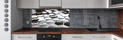 Glazen achterwand keuken 3D-abstractie