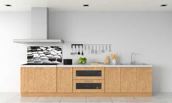 Glazen achterwand keuken 3D-abstractie