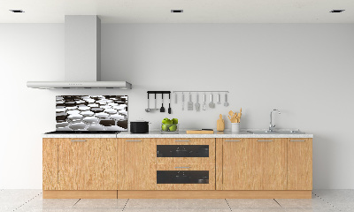 Glazen achterwand keuken 3D-abstractie