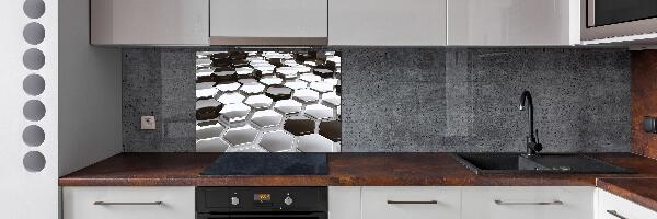 Glazen achterwand keuken 3D-abstractie