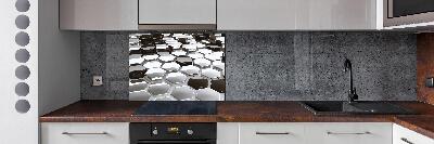 Glazen achterwand keuken 3D-abstractie
