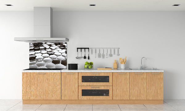 Glazen achterwand keuken 3D-abstractie