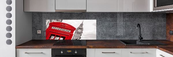 Glazen achterwand keuken Openbare telefoon