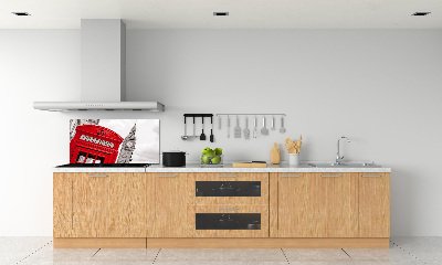 Glazen achterwand keuken Openbare telefoon