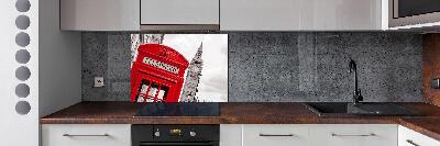 Glazen achterwand keuken Openbare telefoon