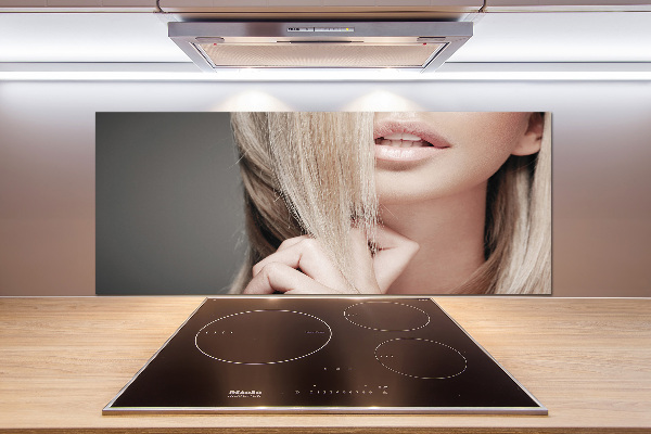 Keuken achterwand Mooie blondine