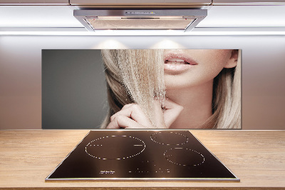 Keuken achterwand Mooie blondine