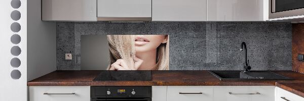 Keuken achterwand Mooie blondine