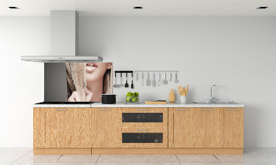 Keuken achterwand Mooie blondine