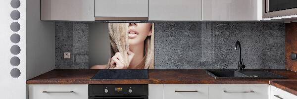 Keuken achterwand Mooie blondine