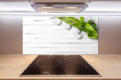 Glazen achterwand keuken Bamboe