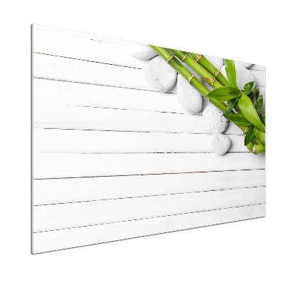 Glazen achterwand keuken Bamboe