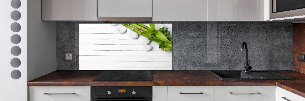 Glazen achterwand keuken Bamboe