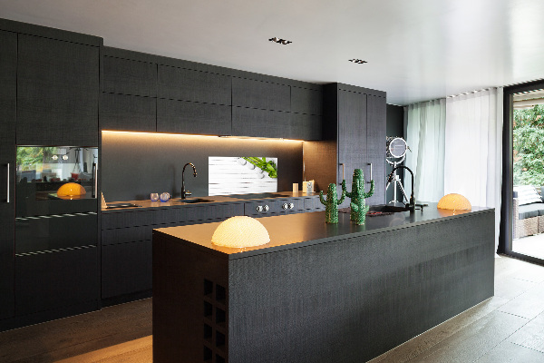 Glazen achterwand keuken Bamboe