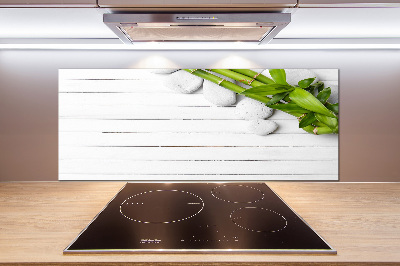 Glazen achterwand keuken Bamboe