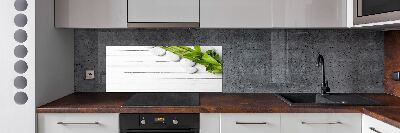 Glazen achterwand keuken Bamboe