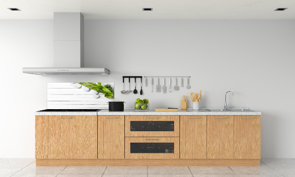 Glazen achterwand keuken Bamboe