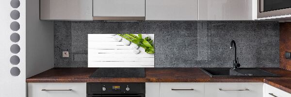Glazen achterwand keuken Bamboe