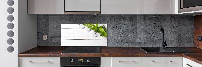 Glazen achterwand keuken Bamboe