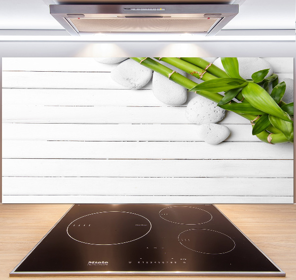 Glazen achterwand keuken Bamboe