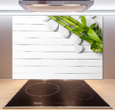 Glazen achterwand keuken Bamboe