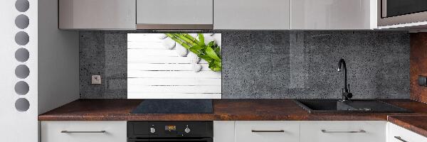 Glazen achterwand keuken Bamboe