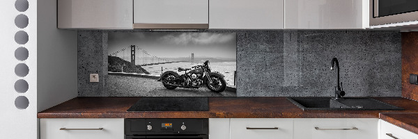 Panel między meble w kuchni Motocykl