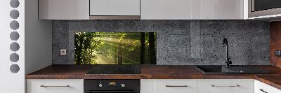 Keuken achterwand Bos in de zon