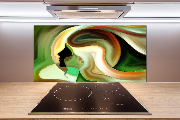 Glazen achterwand keuken Abstractie