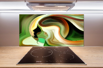 Glazen achterwand keuken Abstractie