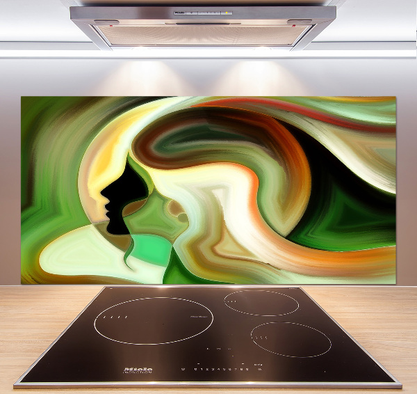 Glazen achterwand keuken Abstractie