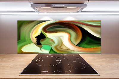 Glazen achterwand keuken Abstractie